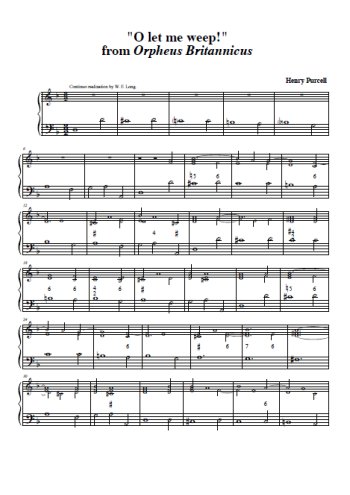 Téléchargez l'arrangement pour piano de la partition de O let me weep! en PDF